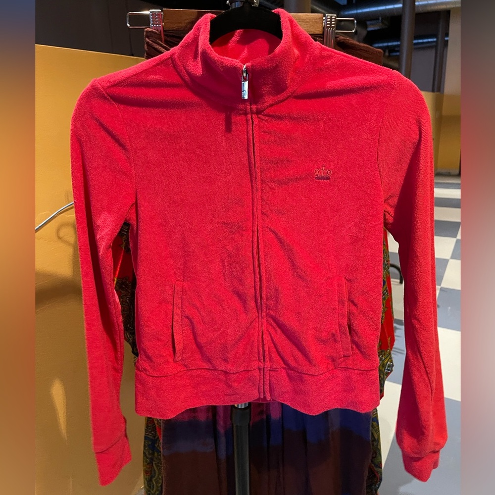 Y2K Juicy Couture Cropped Zip Up Sweatshirt